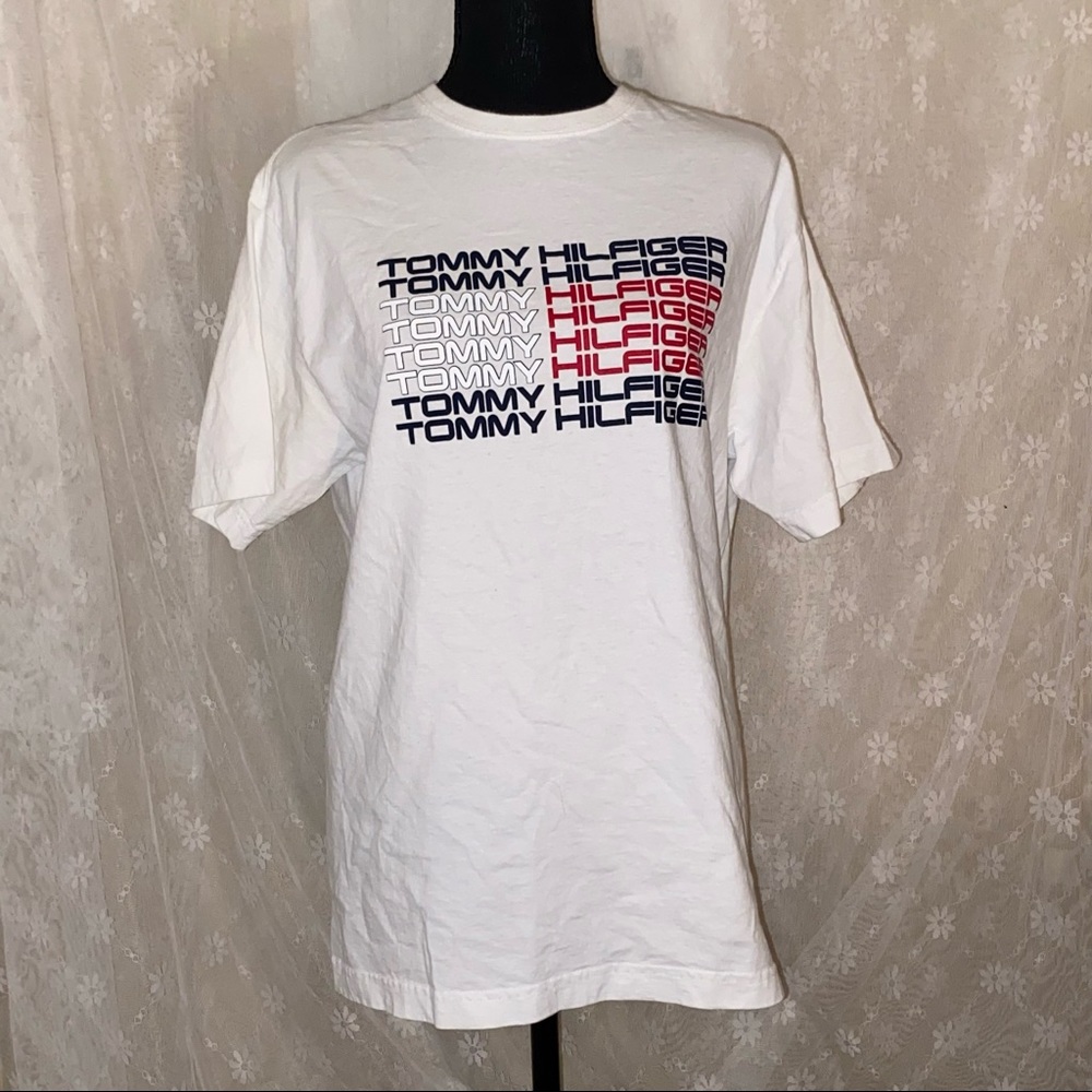 White Tommy Hilfiger T-Shirt.